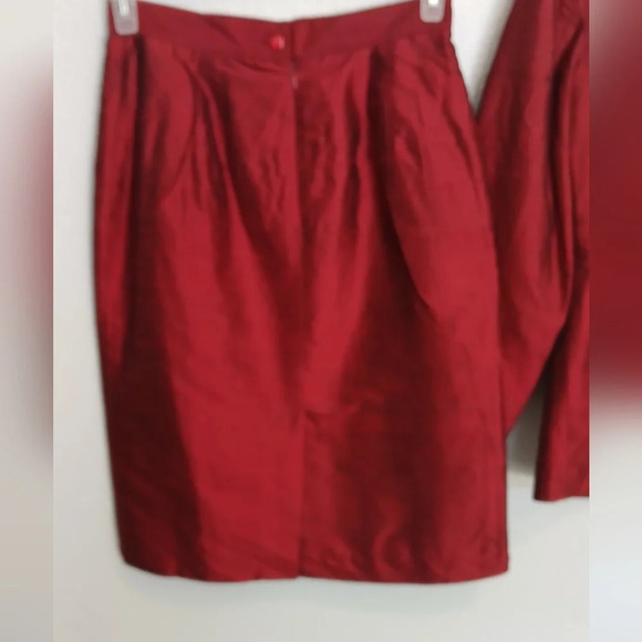 B. Michael New York 100% Silk 2 Piece Matching Skirtsuit Skirt & Jacket Suit 10 - Picture 8 of 10